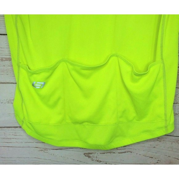 Bell Wether Cadence Full Zip Polyester Lime Green Full Zip Shirt With Pockets - Picture 6 of 8